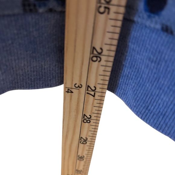 T by Talbots Blue Leopard Print Quarter Zip Pullover Sweatshirt Large Petite - Picture 7 of 8